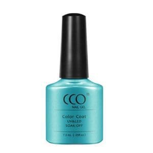 Flesje turquoise gellak met shimmer ''Chotchi'' van CCO