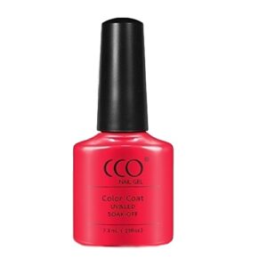 Flesje neon roze-rode-oranje gellak "Cosmopolitain" van CCO