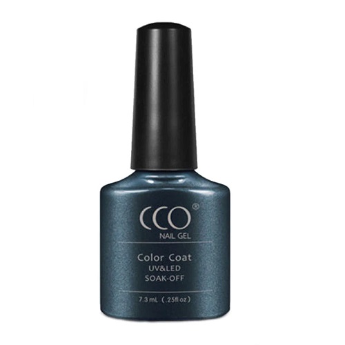 Flesje nachtblauwe gellak met een subtiele glitter ''Midnight Swim'' van CCO
