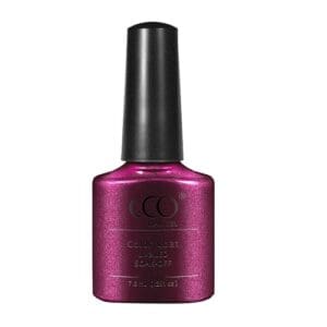 Flesje diep paarse gellak met een opvallend roze glitter "Night at the Cinema" van CCO