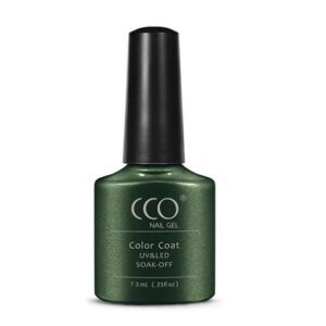 Flesje diep smaragdgroene gellak met een fijne glitter "Toxic Love" van CCO