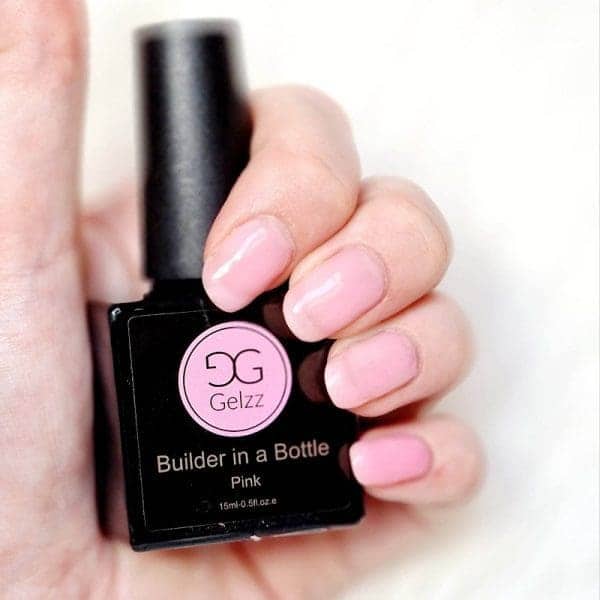 Nagels gelakt met Gelzz BIAB Pink