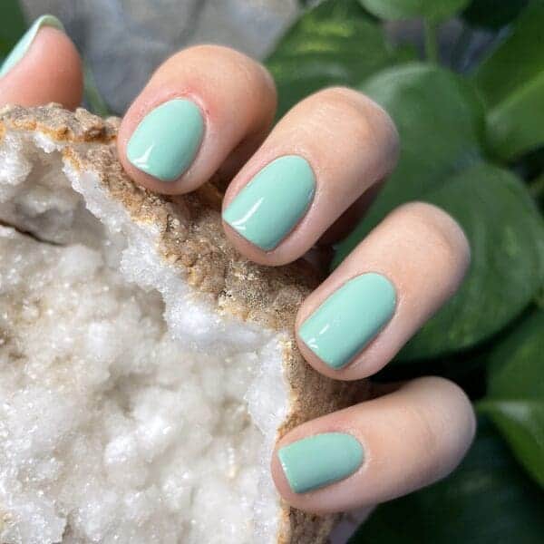 Mint groen gelakte gellak nagels "Mint Convertible" van CCO